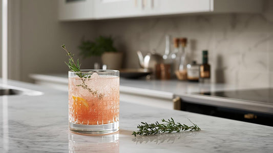 Elderflower, grapefruit and thyme cocktail
