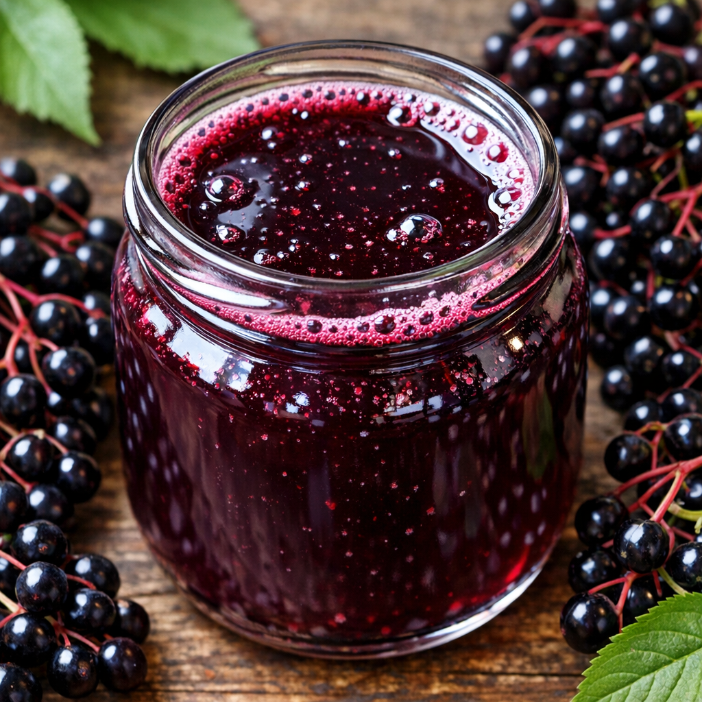 Unpasturised Organic Elderberry Juice (delivered frozen)